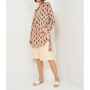 ZARA | NWT Retro Floral Pattern Lightweight Oversized Mod Tunic Blouse